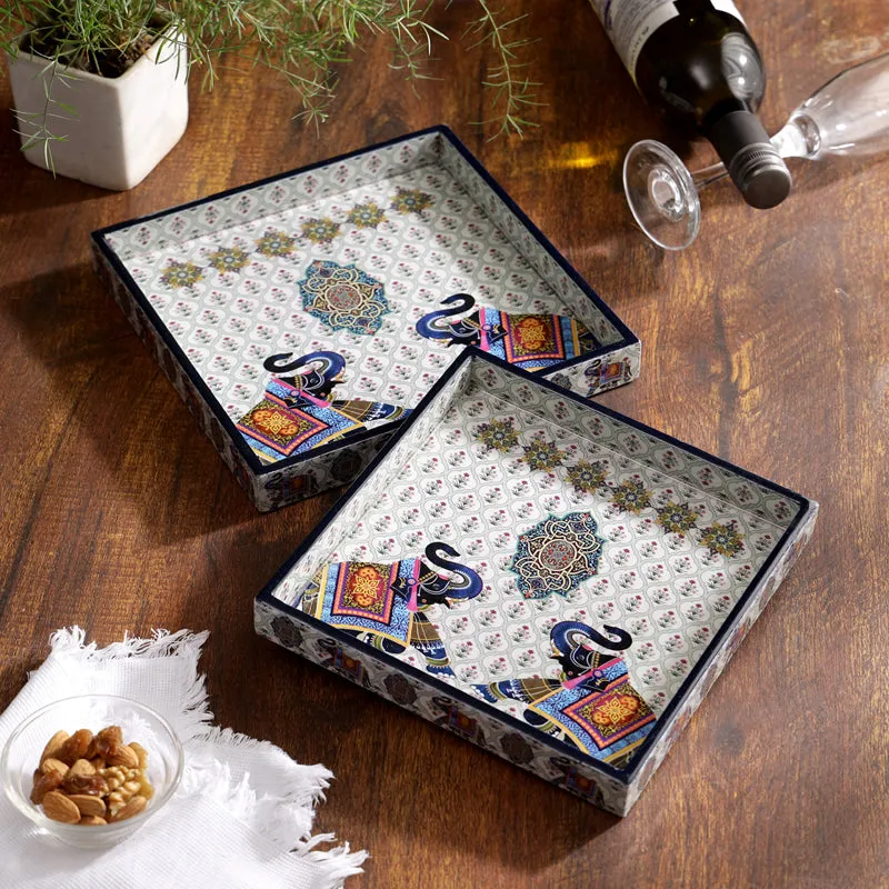 Soft Rose Serving Tray - Set Of Two media 3