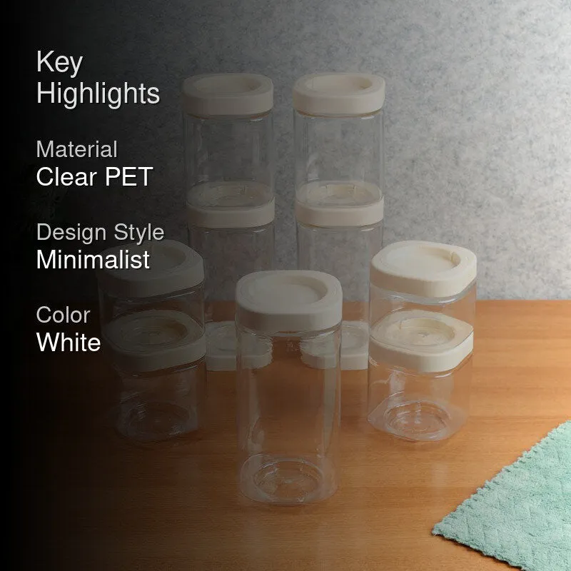 ClearStack White Clear PET Container - Set of Nine media 2