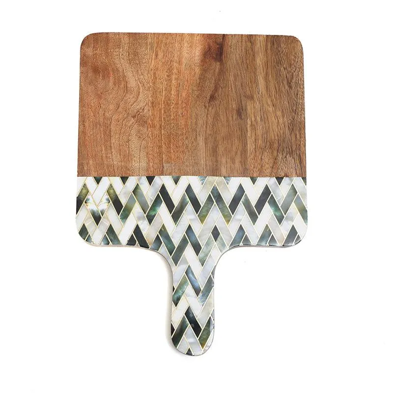 Bousquet Zig Zag Mango Wood Platter media 3