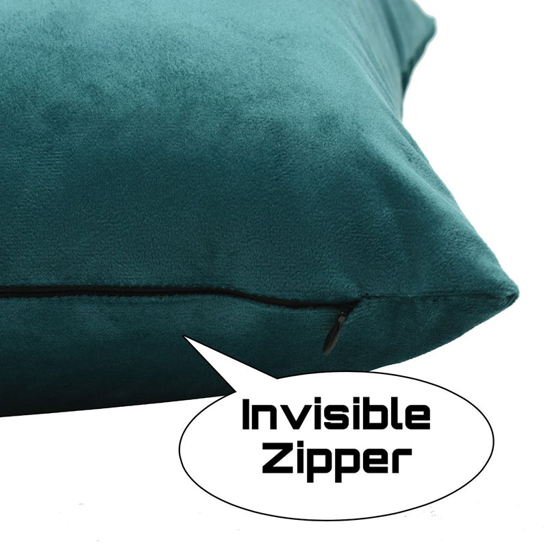 Vintara Velvet Cushion Cover (Turquoise) - Set Of Five media 5