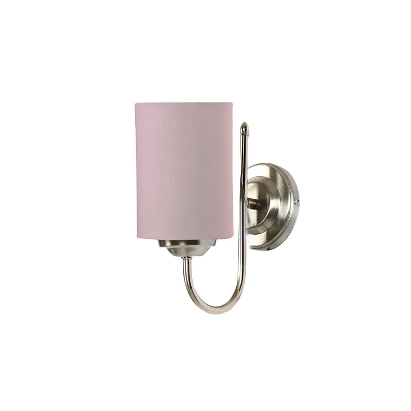 Altura Cylindrical Fabric & Metal Wall Lamp - Grey media 3