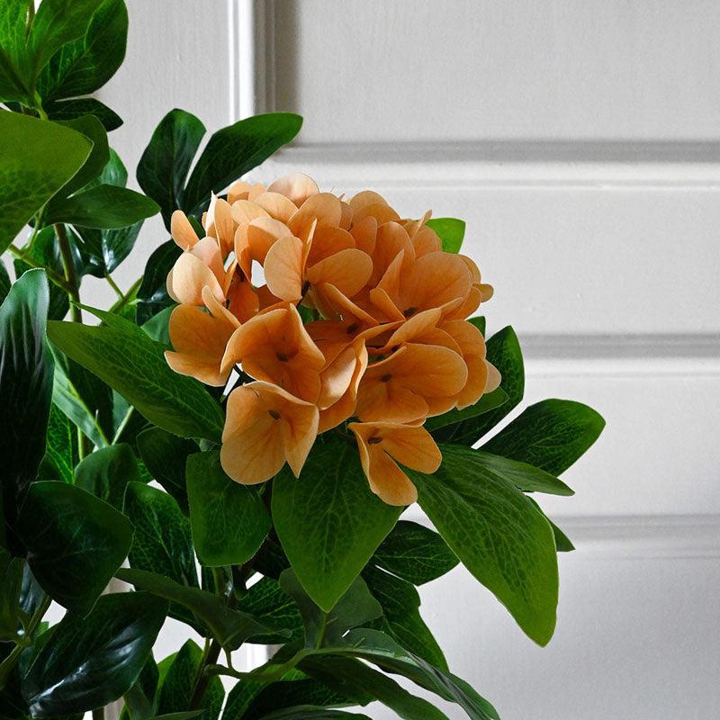 Faux Everlasting Hydrangea Plant With Black Plastic Pot (Bright Yellow) - 76 cm (2.5 ft) media 4
