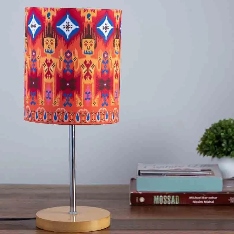 Dazzling Ikkat Fabric Table Lamp - Multicolor media 3