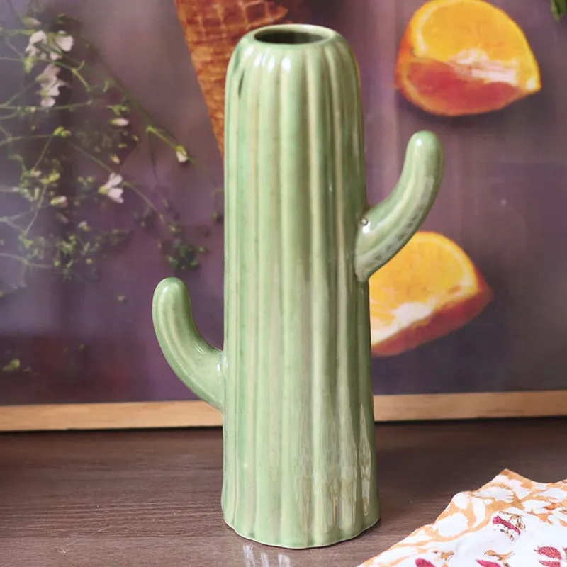 Desideria Ceramic Vase - Green media 5