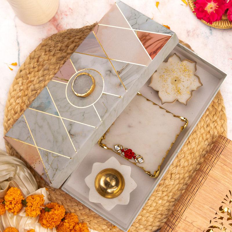 Athviya Marble Gift Box - White media 4