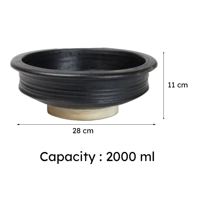 Manawari Clay Pot Black 2000 mL / 10 Inches media 5