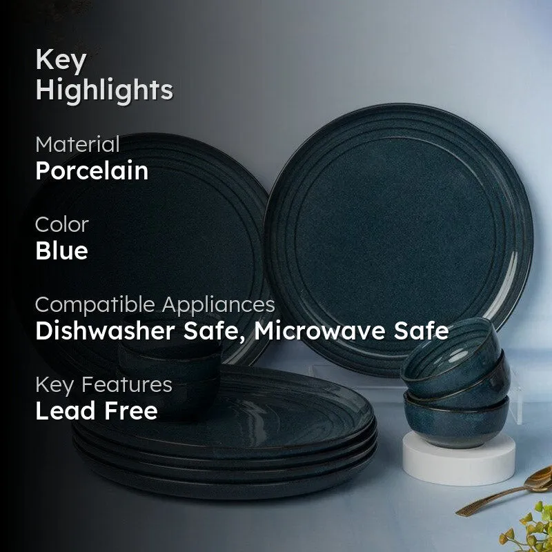 Estia Dining Set (Saphire Blue) - 12 Piece Set media 2