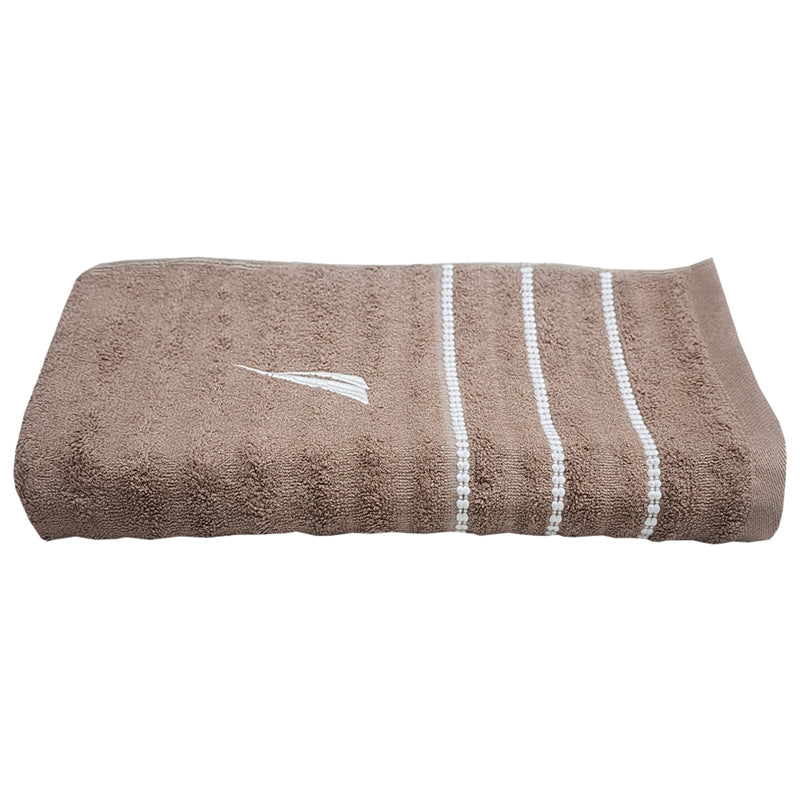 Nautica Oasis Stripe Bath Towel - Brown media 3