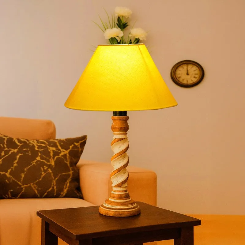 Modera Varo Wooden Table Lamp - Yellow media 3