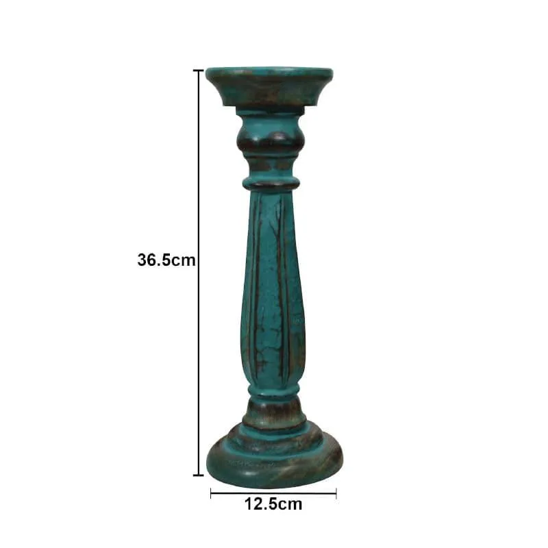 Oceane Wooden Candle Stand - Tall media 4