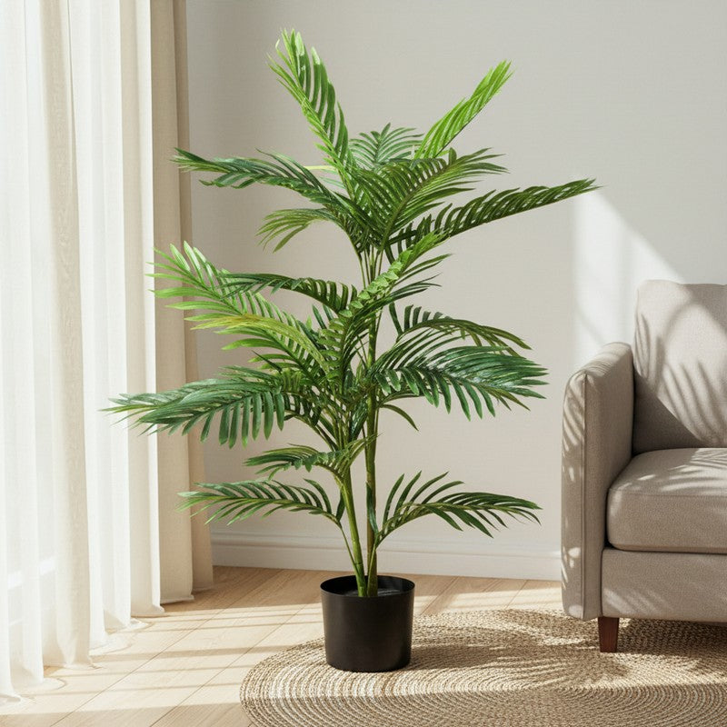 SereneLeaf Artificial Dracaena Plant With Black Plastic Pot - 3 Feet media 3