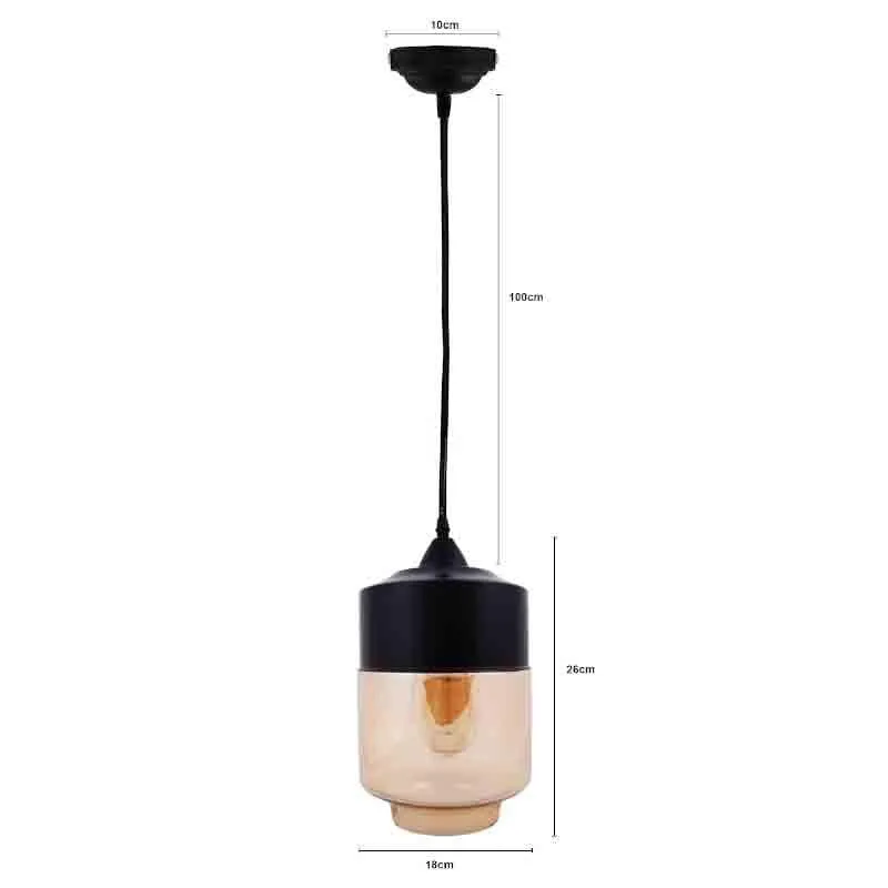 Bullet LED Glass Ceiling Lamp - Black media 8