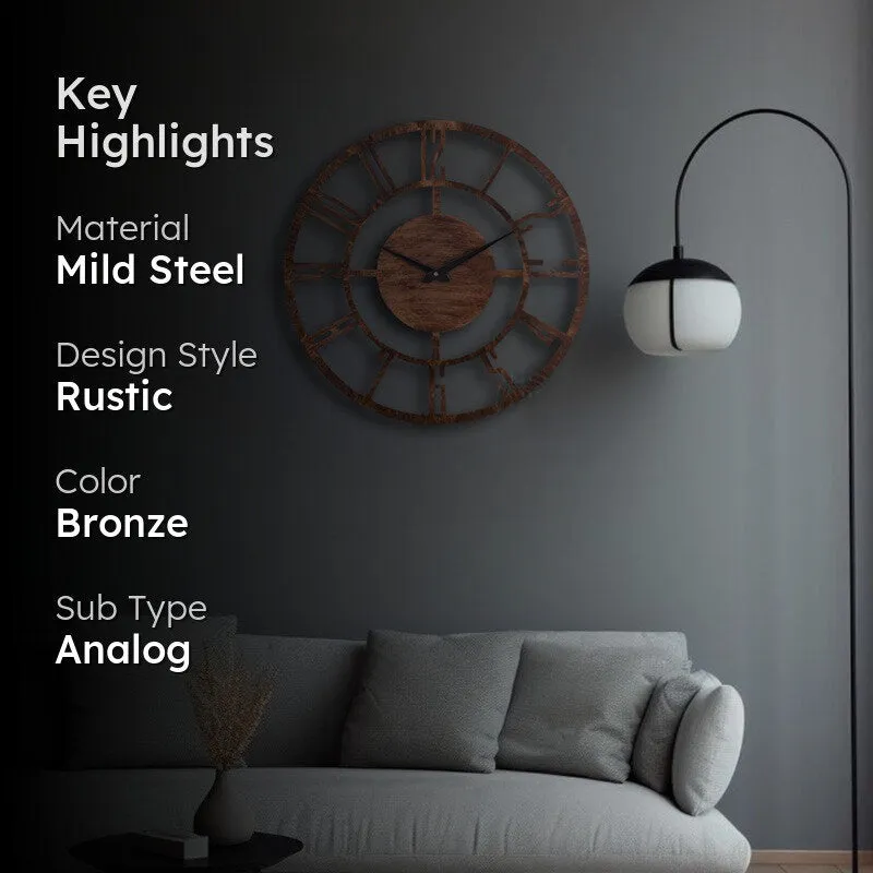 Motion Silent Wall Clock - Bronze media 2