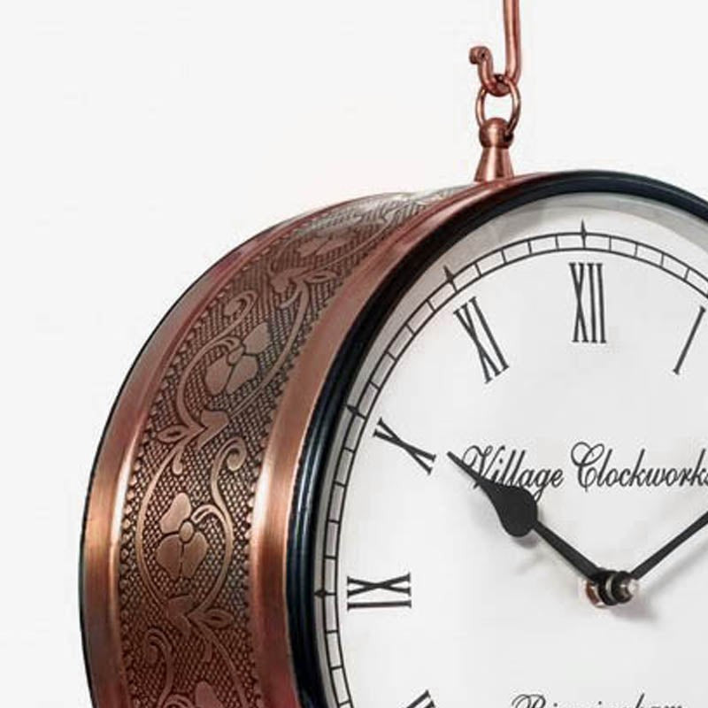 Railway Regency Double - Sided Vintage Wall Clock - Copper media 8