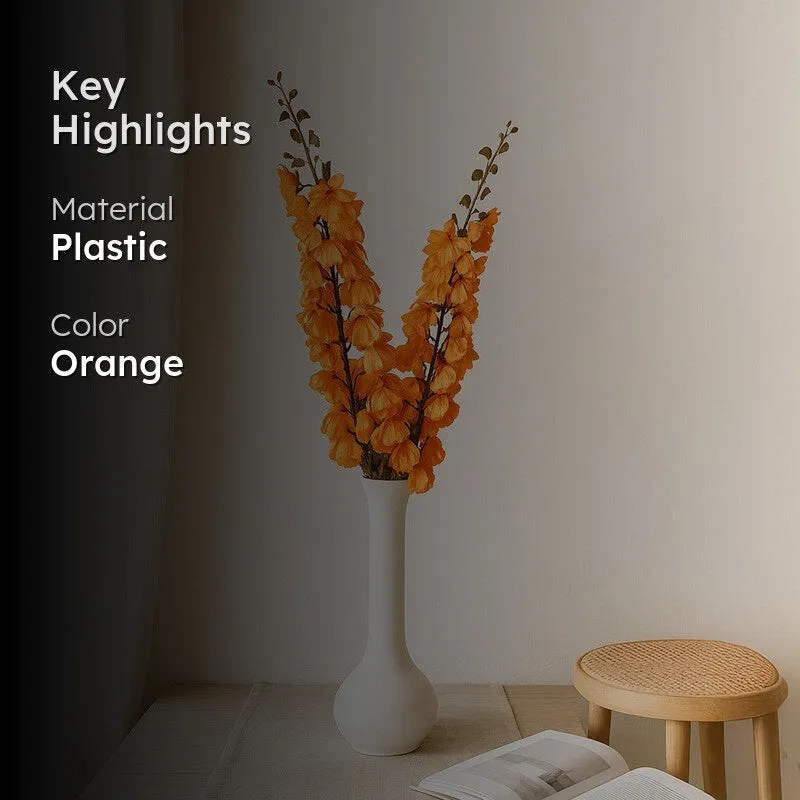 Aura Blooms (Orange) Lifelike Faux Floral Dcor - Set Of Two media 2