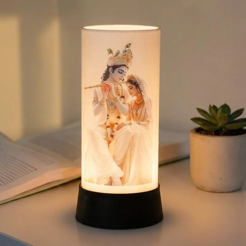 Eternal Love Krishna Handmade Table Lamp media 1