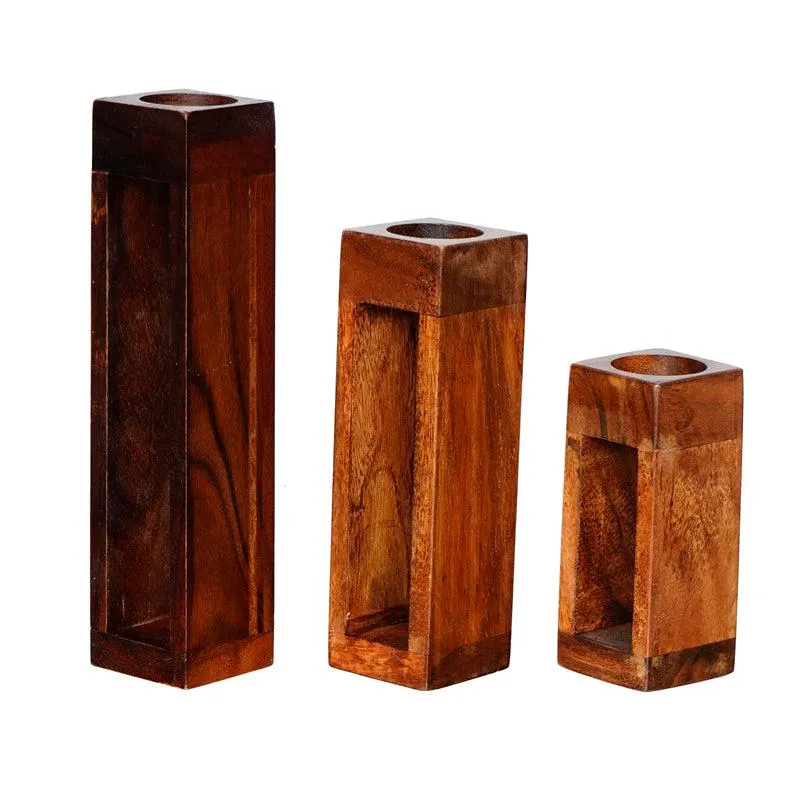 Cedar Glow Tea Light Holder - Set Of Three media 6