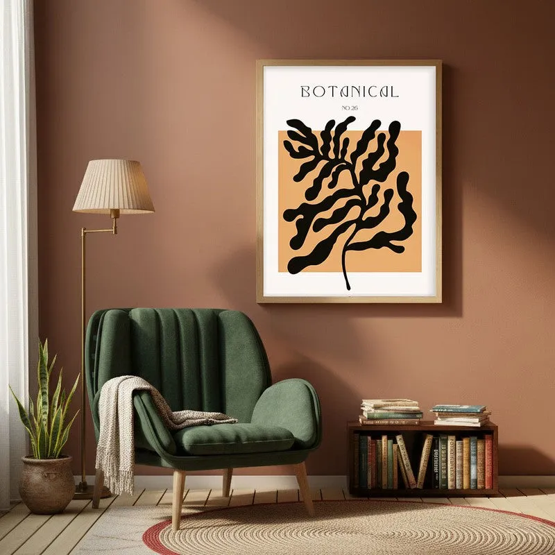 Living Rhythm Canvas Wall Painting With Brown Frame media 1