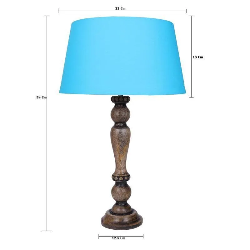 Triti Fabric Table Lamp - Blue,Brown media 5