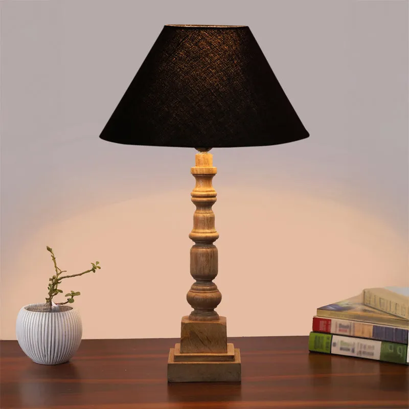 Cotin II Arbor Wooden Table Lamp - Black,Brown media 2
