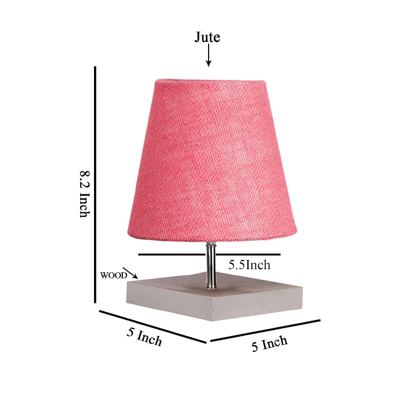 Alsa Jute Table Lamp - Pink,White media 5