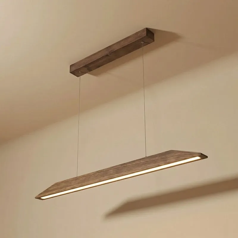 Fiamma Linear LED Wooden Ceiling Lamp - Brown media 5