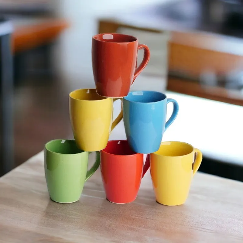 Ceramic Ceramic Coffee Mug (300 mL Each,Multicolor) - Set Of Six media 4