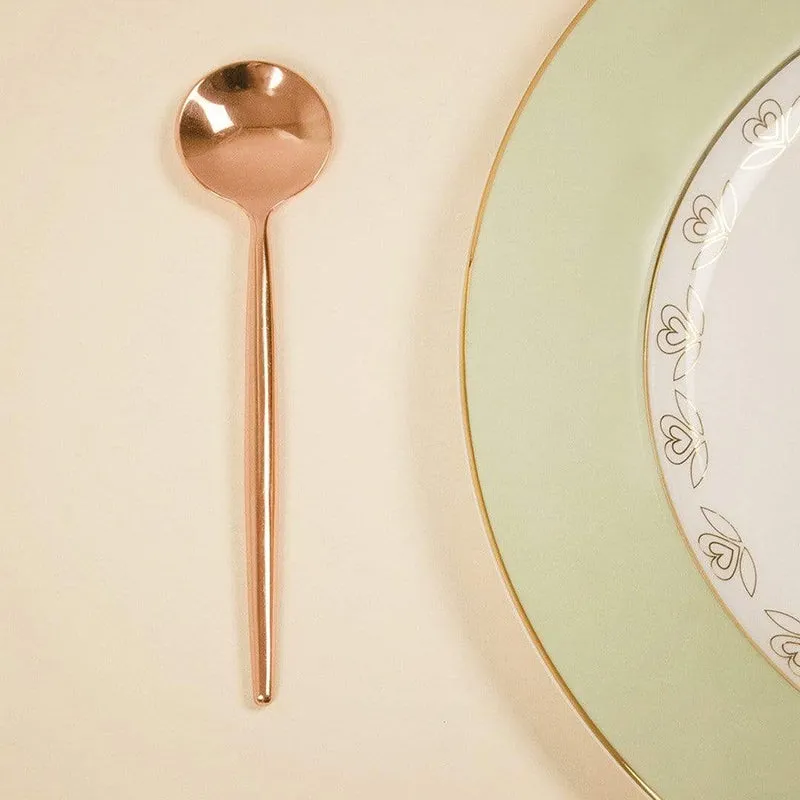 Gilded Tines Copper Dessert Spoon - Set Of Six media 3