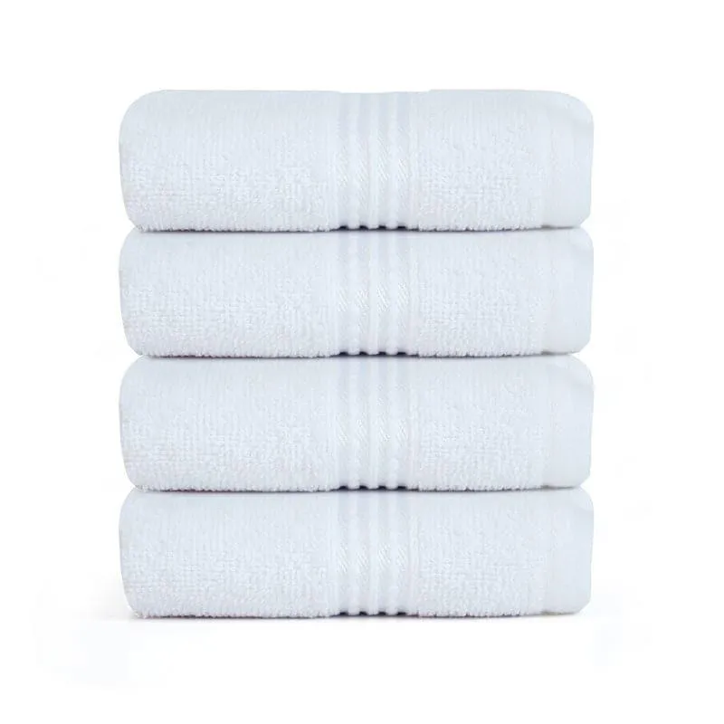 Micro Cotton LuxeDry Solid Face Towel (White) - Set Of Four media 4