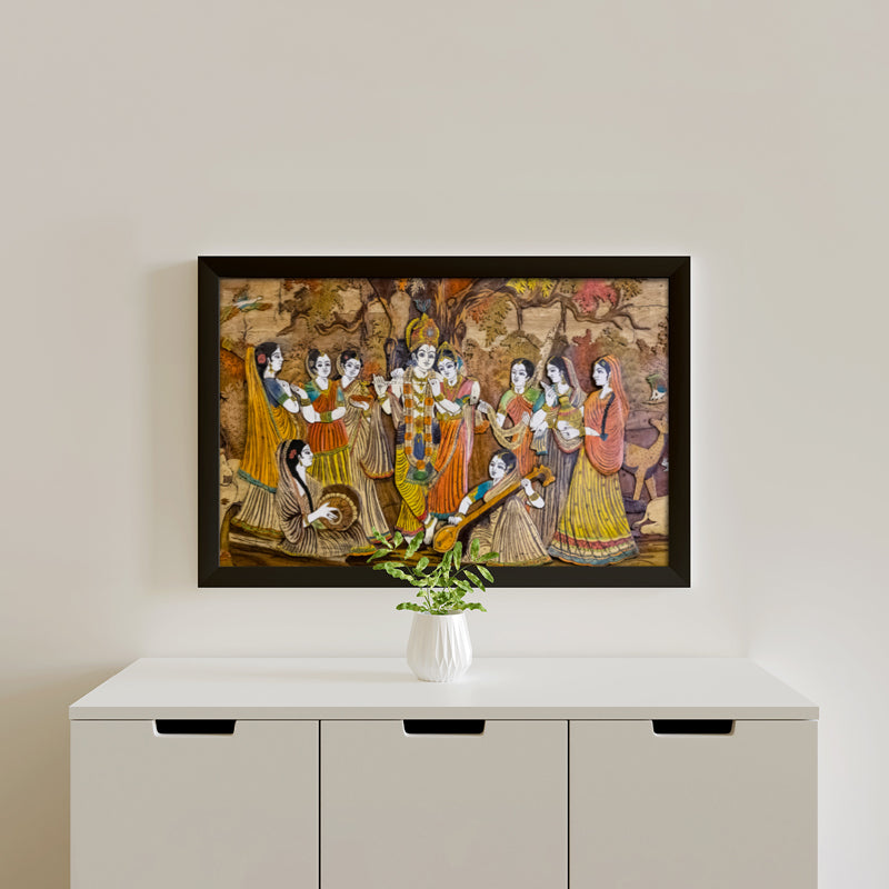 Gopala Gopika Wall Painting