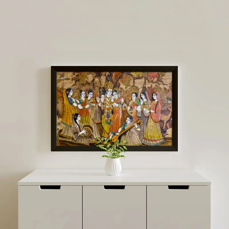 Gopala Gopika Wall Painting media 1