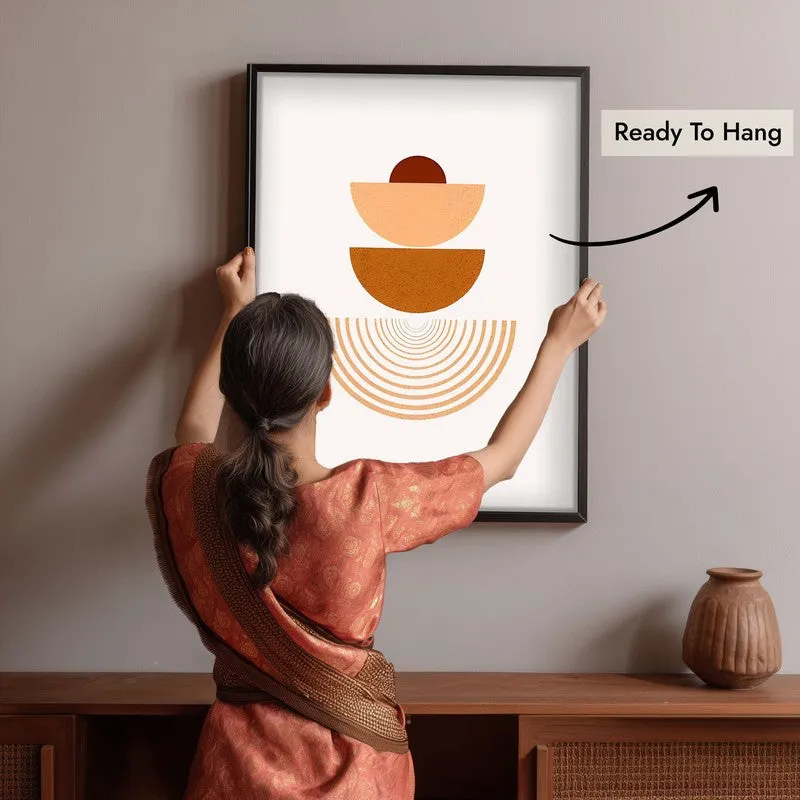 Stacked Serenity Canvas Wall Painting With Black Frame media 6