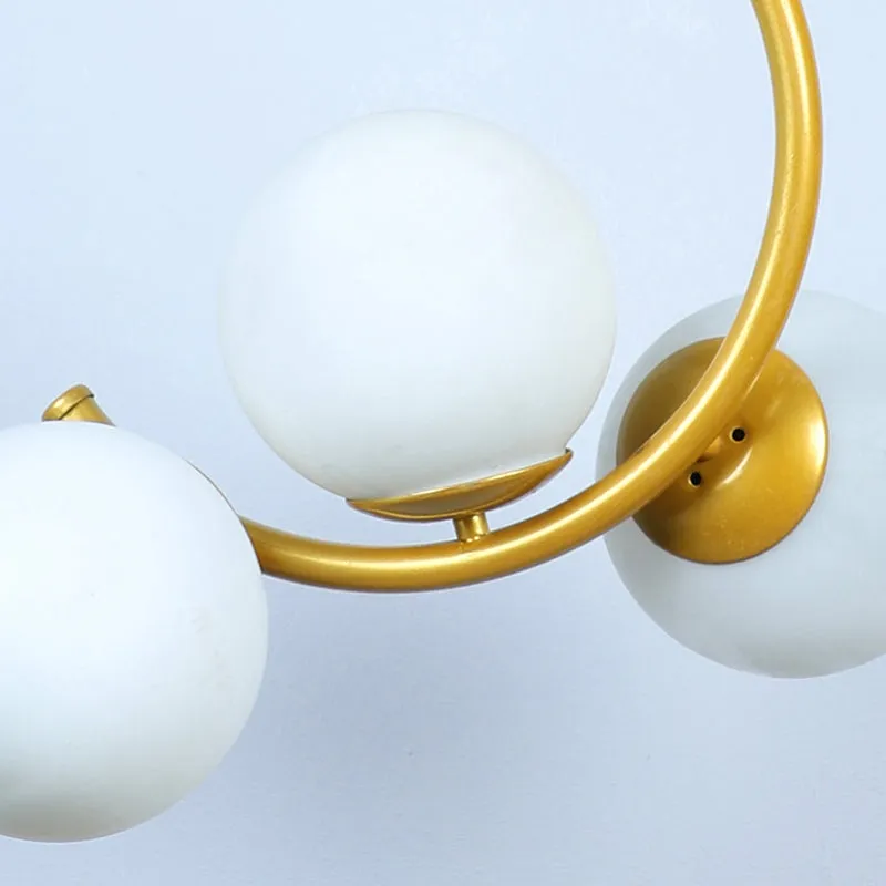 Pearl Curve Iron Moon Ceiling Lamp media 3