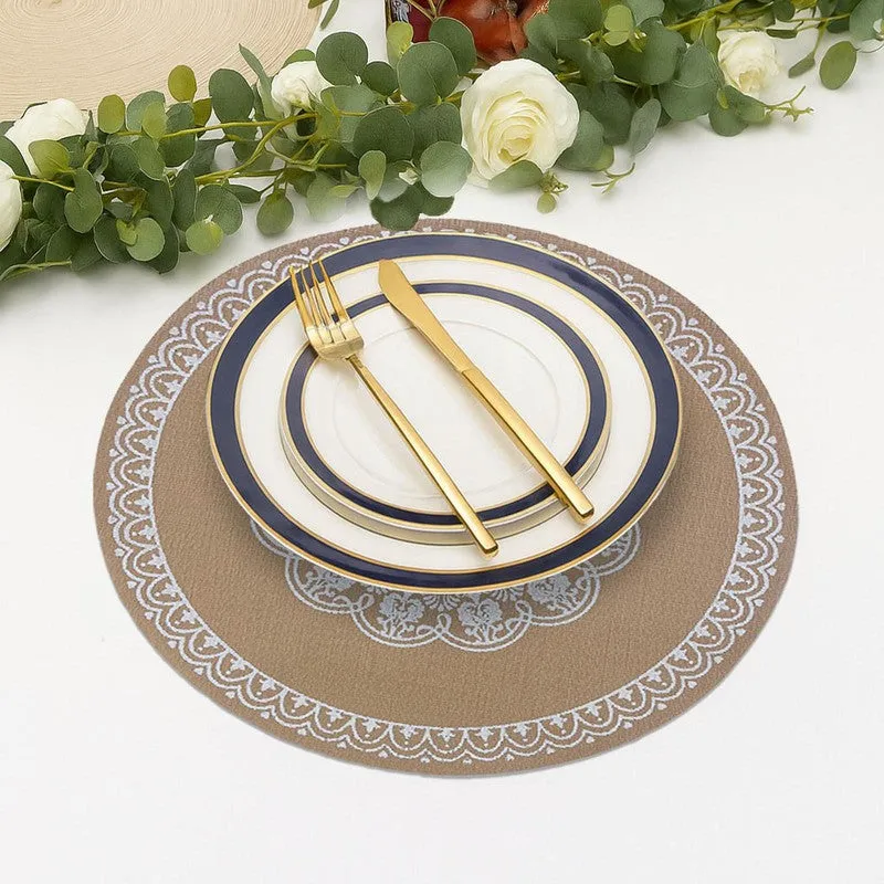 Mandala Beige Round PVC Table Mats - Set Of Four media 5