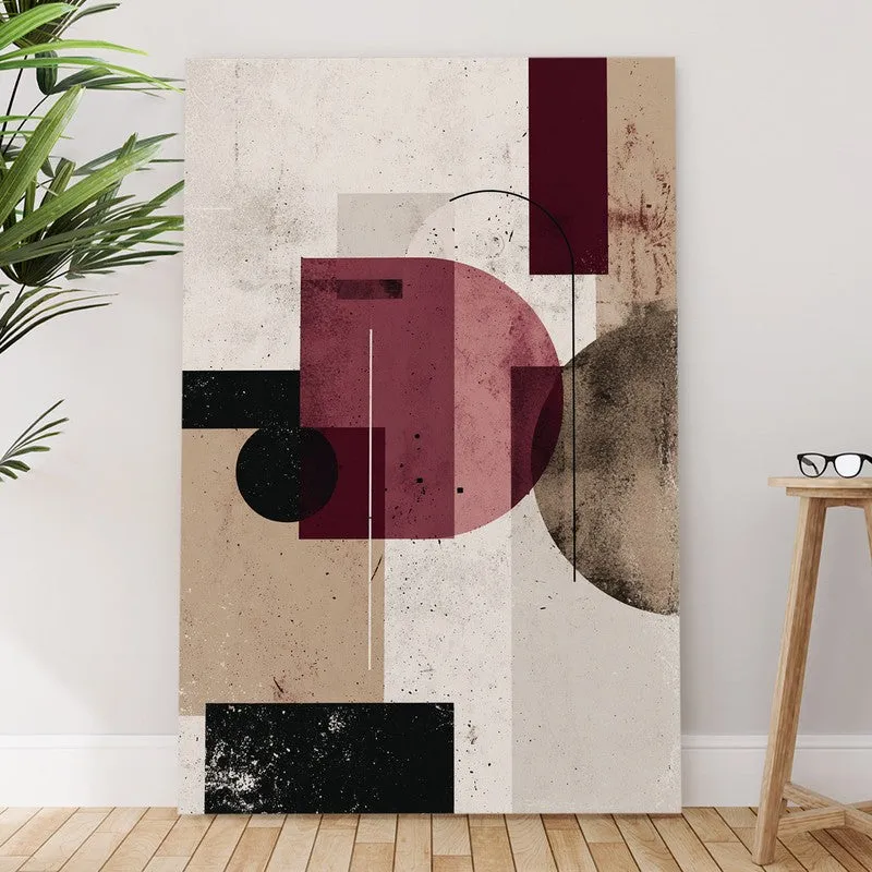Muted Geometry Abstract Canvas Wall Art media 6