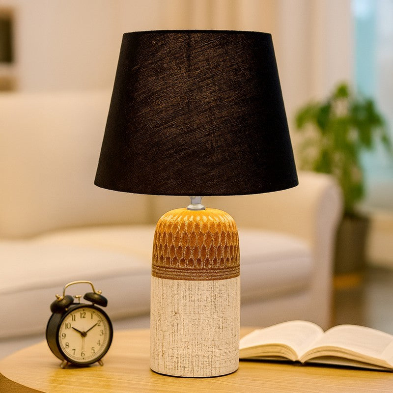 RadianceFlex Ceramic Table Lamp - Black,Brown,White