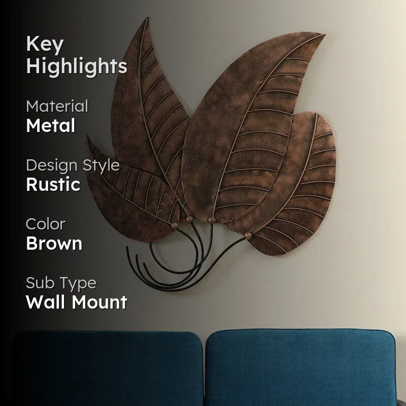 Amber Leaves Metal Wall Accent media 2