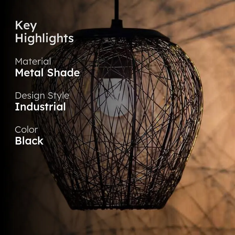 Tulip Metal Ceiling Lamp - Black media 2