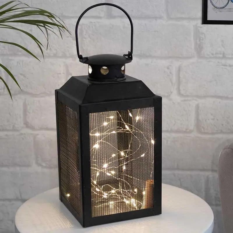 Iron Lady Lantern Metal Table Lamp media 1