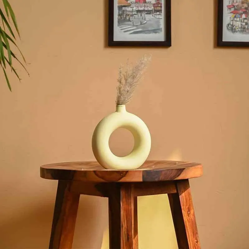Boho Donut Vase - Yellow media 1