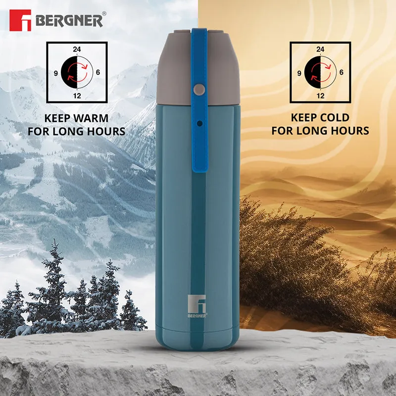 Bergner Oryn Double Walled Hot & Cold Flask (Blue) - 500 mL media 6