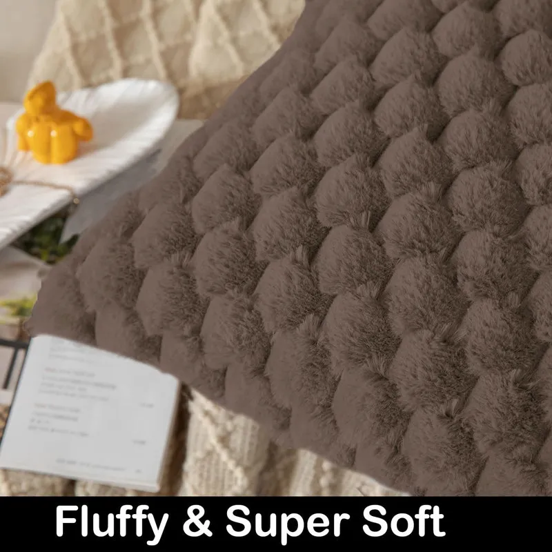 Geo Luxe Cushion Cover Set (Cocoa Brown) - Set Of Two media 5