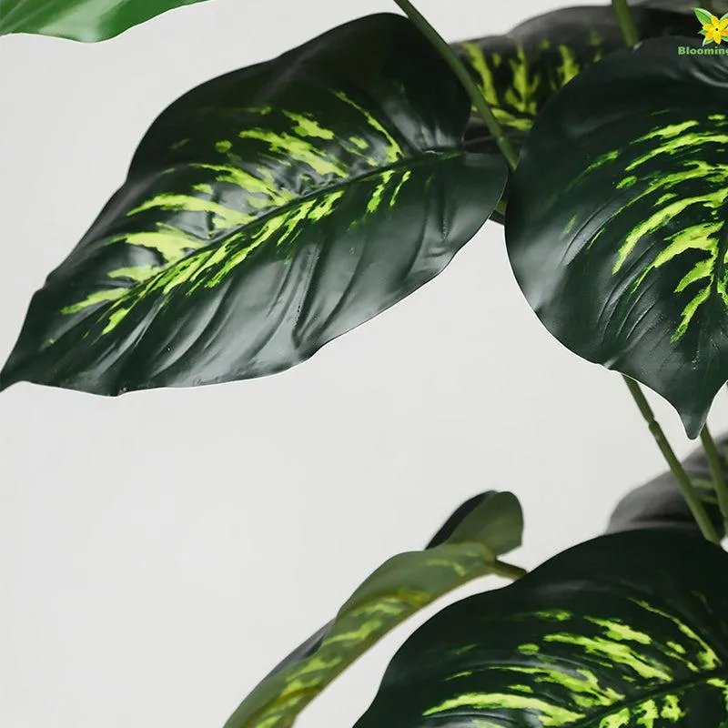 Faux Everlasting Philodendron Plant With Black Plastic Pot - 74 cm (2.4 ft) media 4