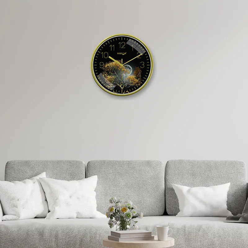 Midnight Moon Plastic Wall Clock media 4