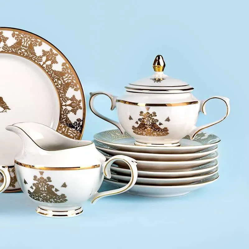 Golden Bird Tea Set With Snacks Service media 3