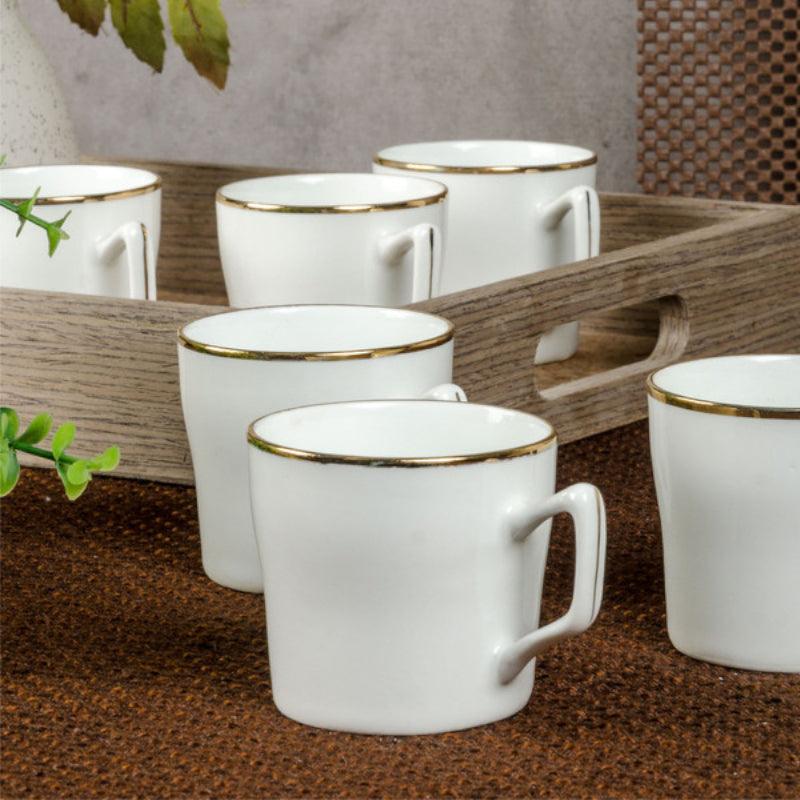 Sonaki Glanna Goldline Bone China Tea Cup (120mL Each) - Set Of Six media 3