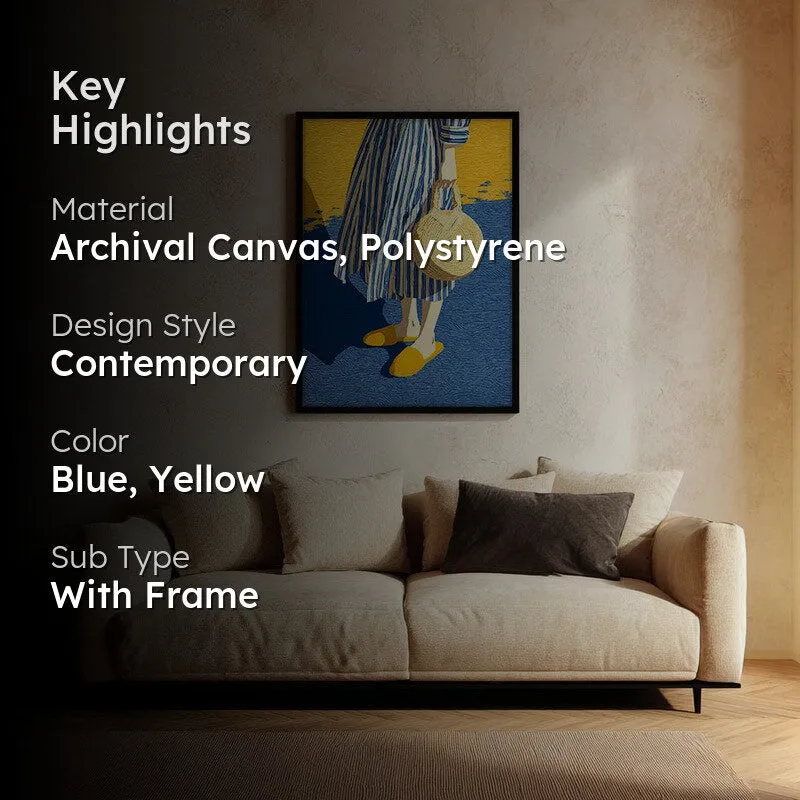 Quiet Couture Canvas Wall Painting - Black Frame media 2