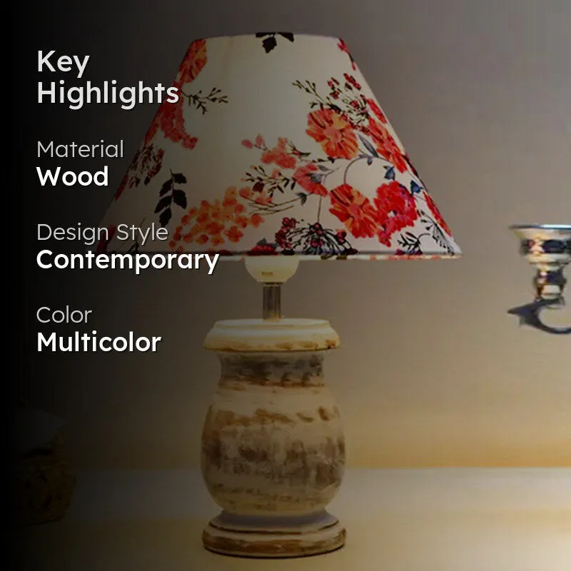 Aliora Fleura Wooden Table Lamp - Multicolor media 2