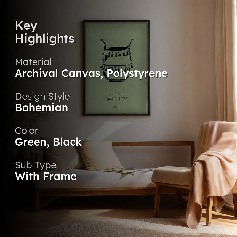 Vessel of Life Canvas Wall Painting With Black Frame media 2