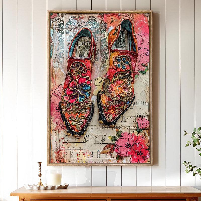 Wildflower Steps Canvas Modern Wall Art With Frame